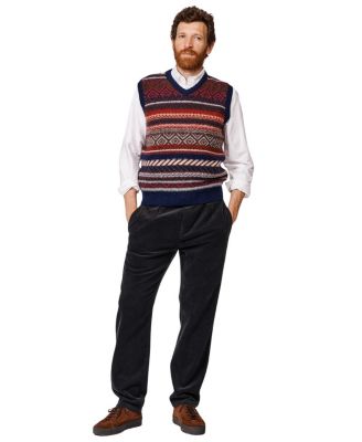  Fair Isle Slipover Wool Vest