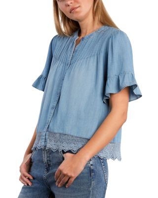 Caf&eacute; Pleats Top