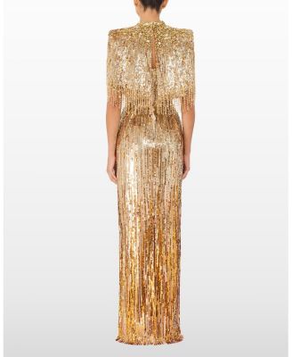  Ellen Mock-Neck Beaded Top