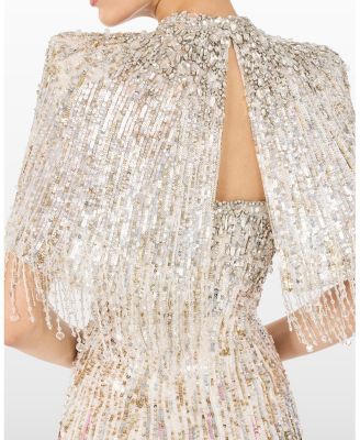  Ellen Mock-Neck Beaded Top