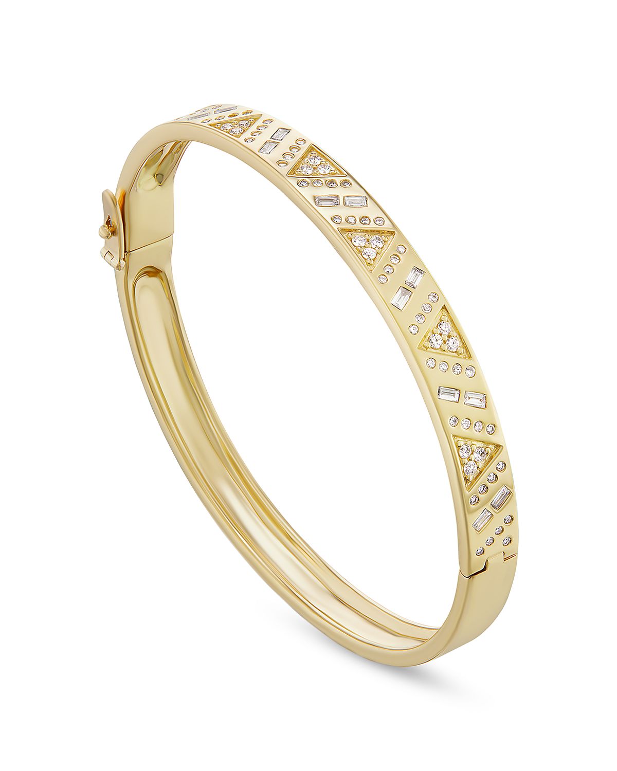 Harwell Godfrey 18K Yellow Gold Stardust Diamond Bangle Bracelet
