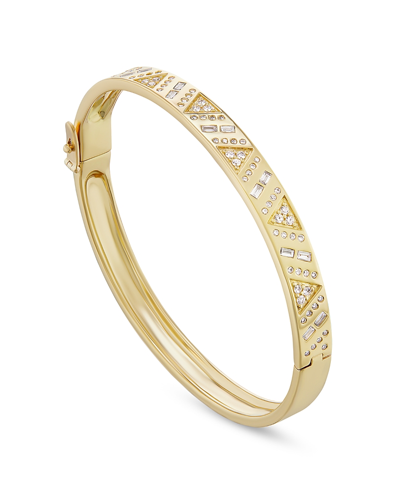 Harwell Godfrey 18K Yellow Gold Stardust Diamond Bangle Bracelet