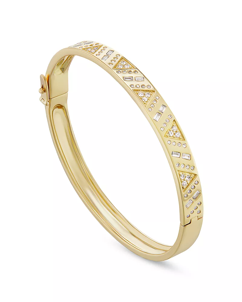 Harwell Godfrey 18K Yellow Gold Stardust Diamond Bangle Bracelet