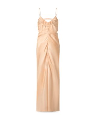 Pongee Silk Maxi Dress
