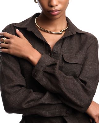 Linen Blend Chambray Dress