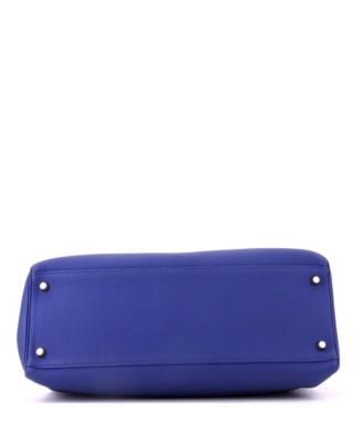 Kelly 35 Handbag Blue Togo with Gold Hardware