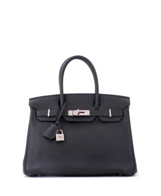 Birkin 30 Handbag Green Togo with Palladium Hardware