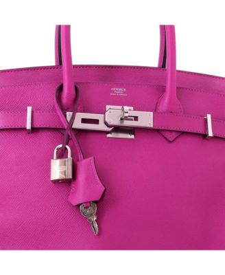 Birkin 30 Handbag Pink Epsom with Palladium Hardware