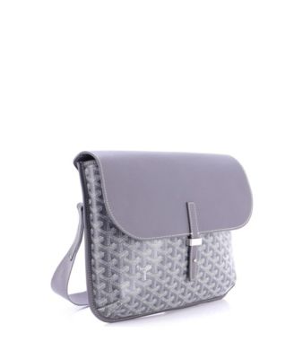   Coursier Messenger Bag Coated Canvas and Leather