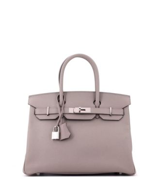 Birkin 30 Handbag Grey Epsom with Palladium Hardware