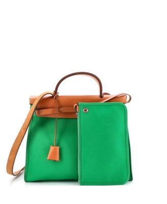 31 Herbag Zip Berline Vache Canvas and Leather