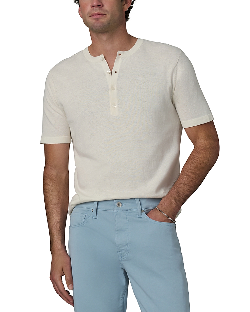 Joe's Jeans Short Sleeve Linen & Cotton Henley