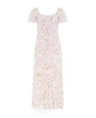 Dream Garland Puff Sleeve Ankle Gown