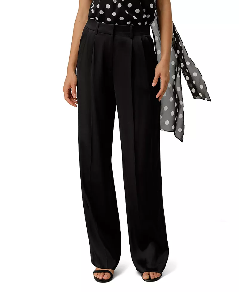 Lilysilk Double Faced Charmeuse Silk Straight Leg Pants