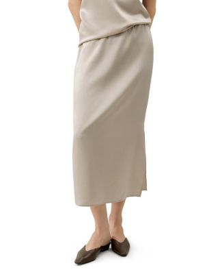  Washable Silk Charmeuse Pull-on Skirt