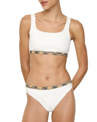 Check Trim Bikini Top