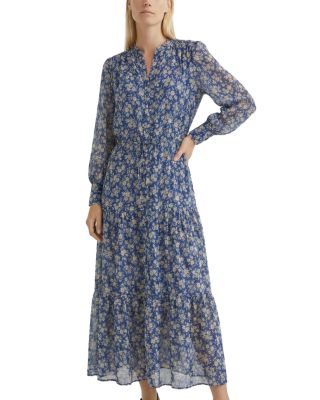 Ruvia Printed Long Sleeve Shirtdress