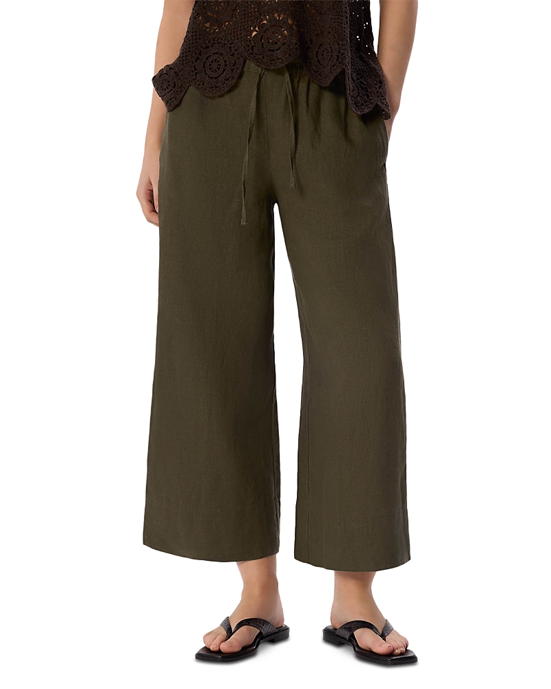 Whistles Elasticated Linen Crop Trousers