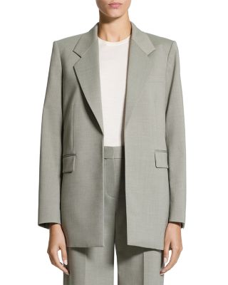 Relaxed Slash Wool Blend Blazer