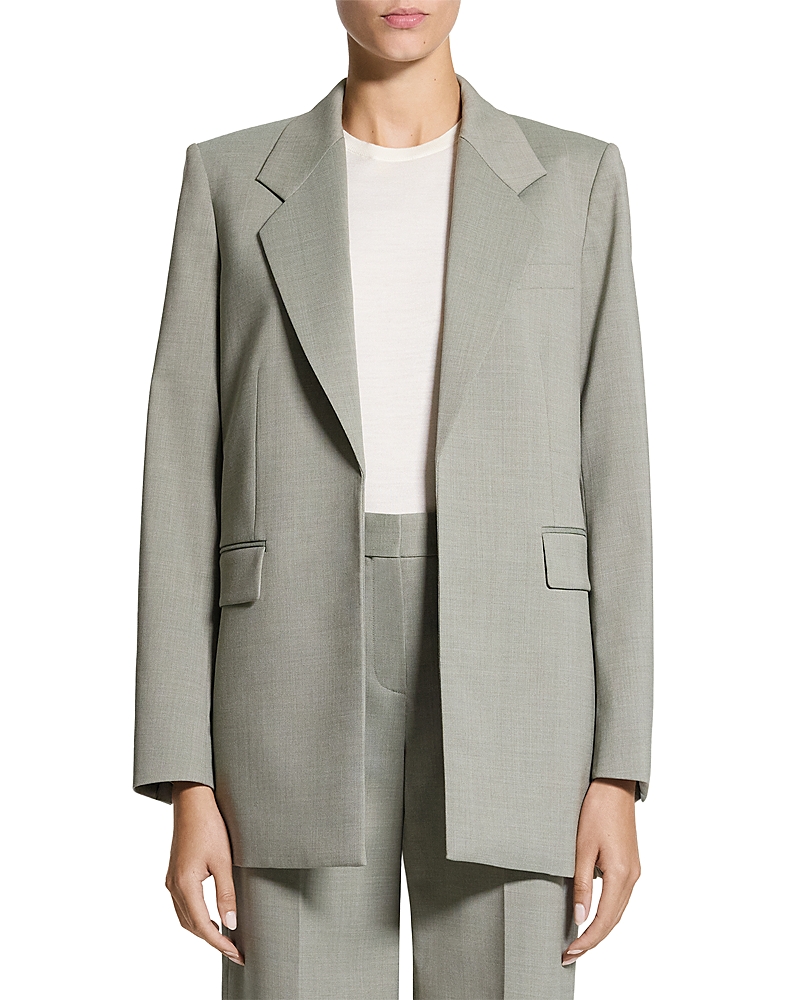 Theory Relaxed Slash Wool Blend Blazer