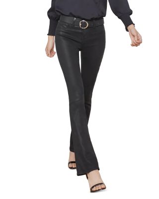 Selma High Rise Sleek Baby Bootcut Jeans in Noir Coated
