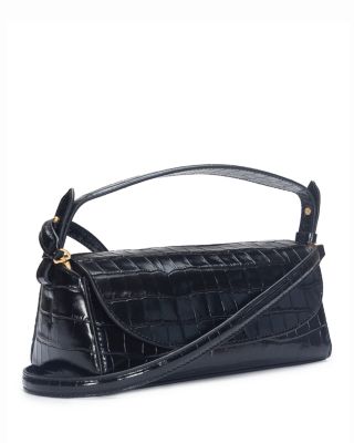 Sabrina Croc-Embossed Leather Mini Top-Handle Bag