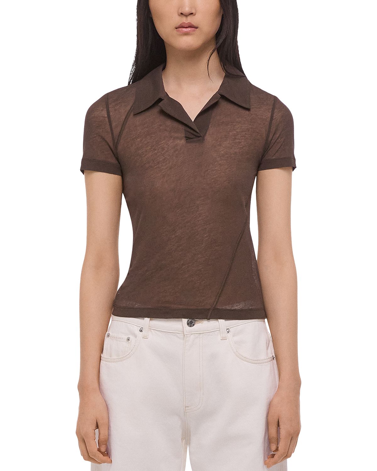 Helmut Lang Twisted Polo Zerosca Top