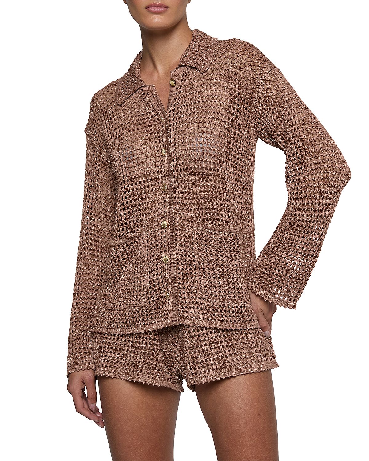 L'Agence Mariana Pointelle Knit Sweater