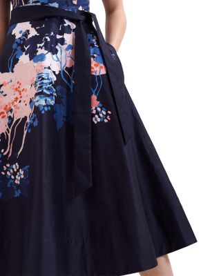 Natalya Fit and Flare Floral Printed Midi Dress 