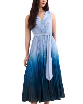 Petite Mira Blue Ombr&eacute; Sleeveless Dress