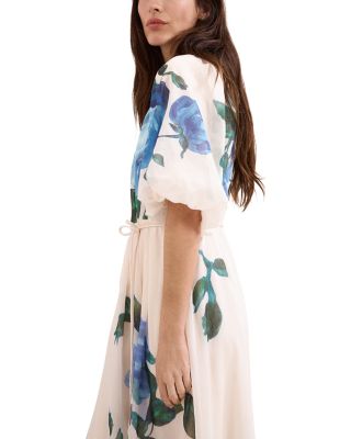 Adeline Cream Floral Midi Dress