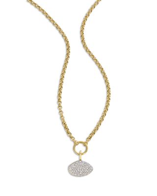14K Yellow Gold Diamond Cluster Collector Necklace, 17.7"