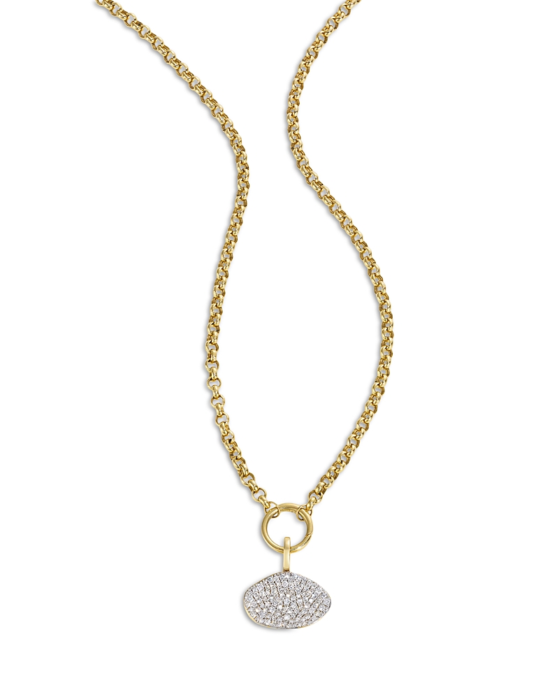 By Pariah 14K Yellow Gold Diamond Cluster Collector Necklace, 17.7