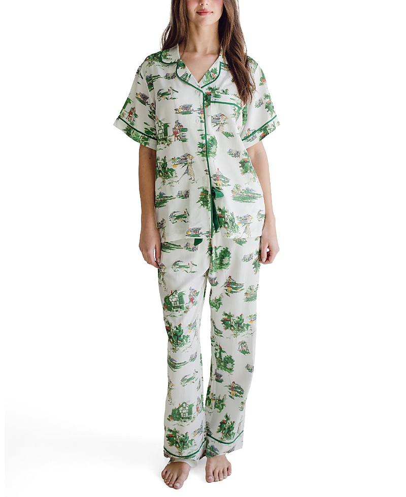 Katie Kime Golf Toile Pajama Pants Set