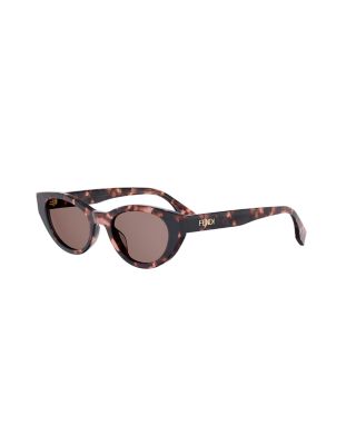 Lettering Oval Sunglasses, 51mm