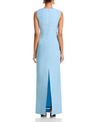 Porcelain Flower Silk Gown  