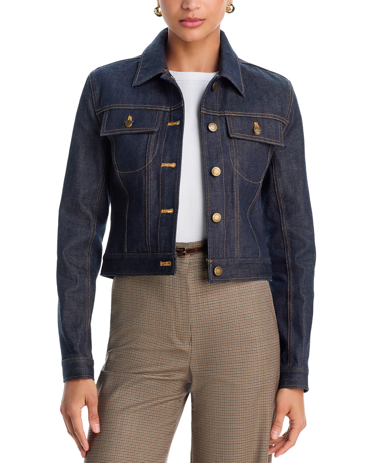 Thom Browne Shrunken Fit Japanese Selvedge Denim Jacket in Navy