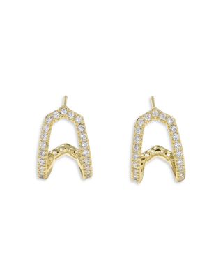 Daphne Pav&eacute; Huggie Earrings 