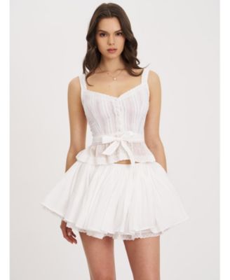  Aliya Cotton Poplin Button Up Sleeveless Top