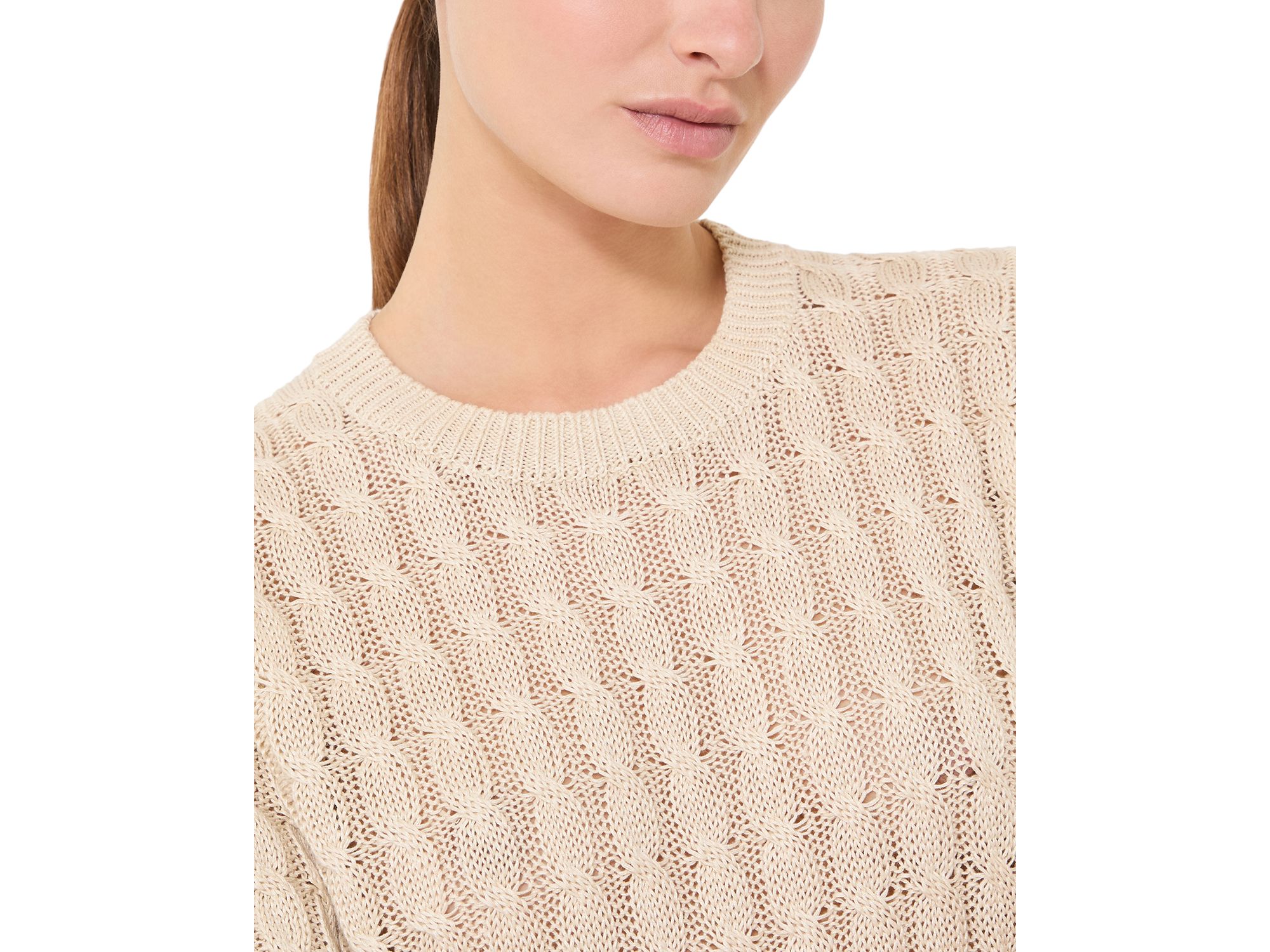 Mxmtalamo Linen Cable Knit Top — Image 4