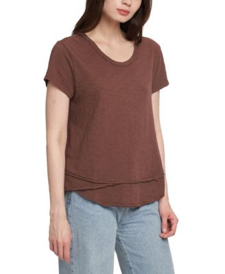 Short Sleeve Mock Layer Tee