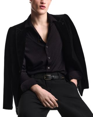 Regular Fit Geometric Sport Shirt