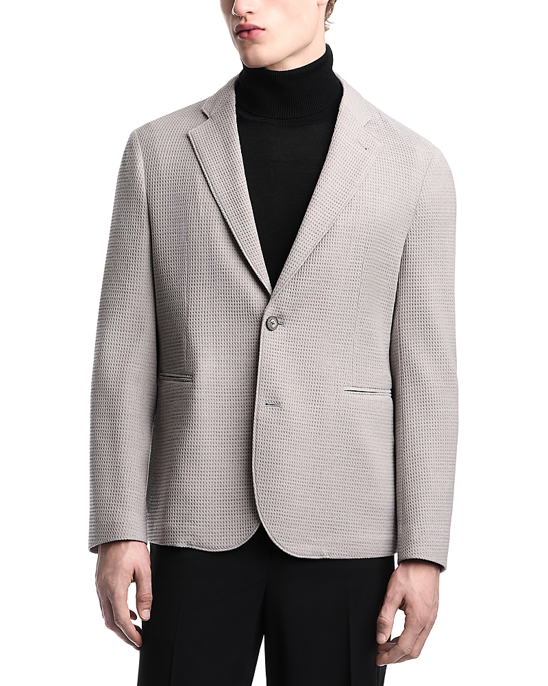Emporio Armani Regular Fit Waffle Effect Blazer