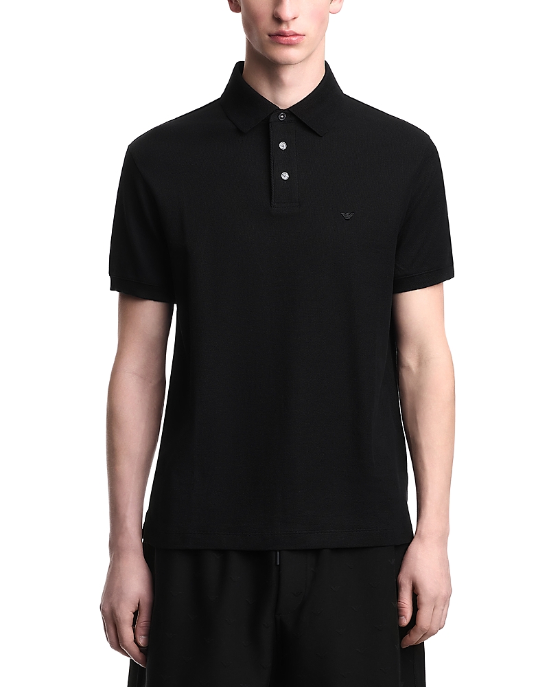 Emporio Armani Regular Fit Cotton Pique Polo Shirt