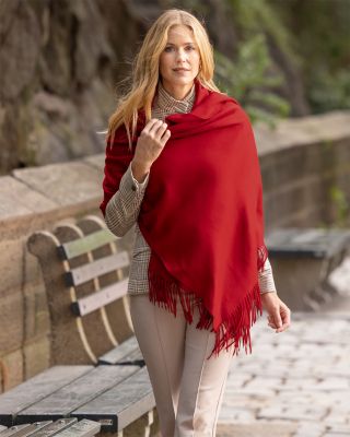 Oversize Cashmere Fringed Wrap