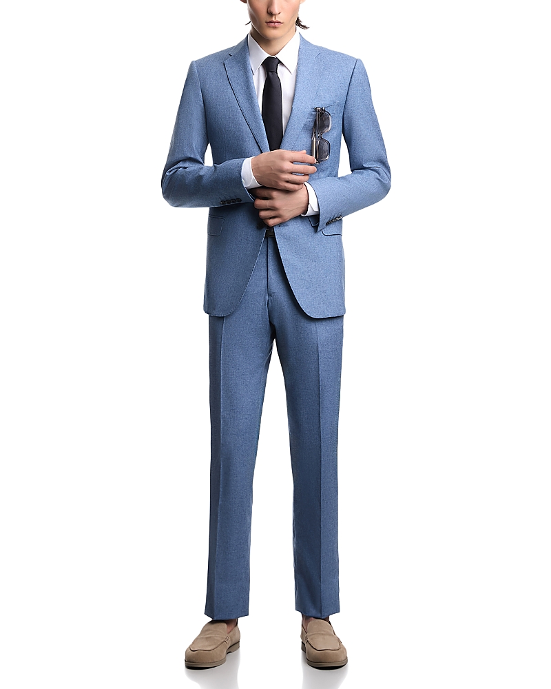 Emporio Armani Slim Fit Light Blue Melange Suit