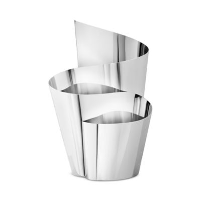 FOLD Vase, Medium, Stainless Steel, Mirror