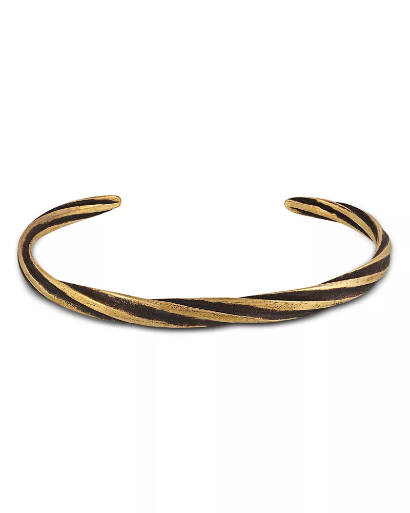 John Varvatos Men's Brass Twist Cuff Bracelet