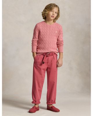 Boys' Cable Knit Cotton Sweater - Big Kid