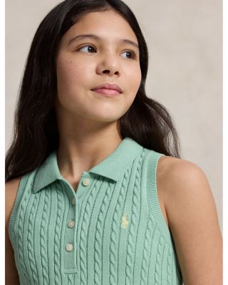 Girls' Mini Cable Cotton Polo Dress - Big Kid